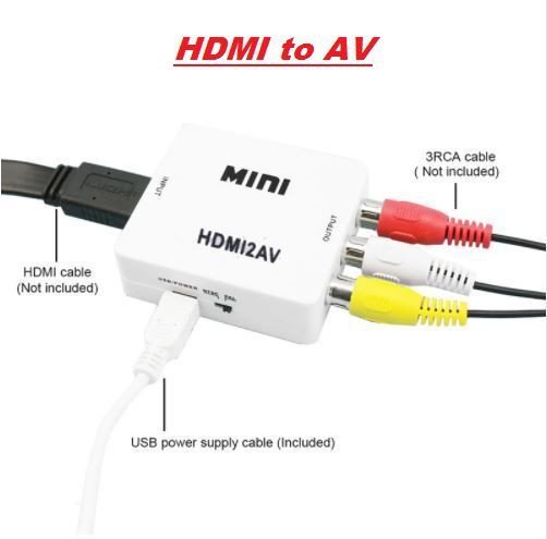 HDMI to AV Video Audio Converter Adapter Supporting PAL/NTSC
