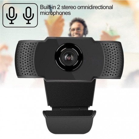 FHD Webcam 1080p 2MP Dual Microphone Stereo USB Webcam