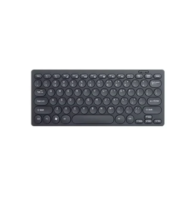 Jertech DK500 USB Mini Silent Keyboard , Wired Office Comfort keyboard - 78 Slim Round keycap