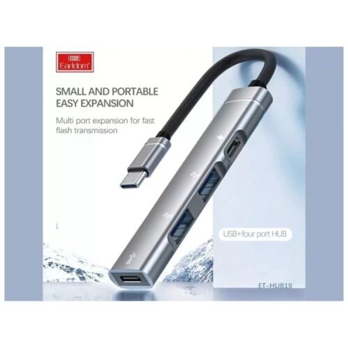 Earldom HUB19 4Ports HUB Type-C For Charge and Listen to Music