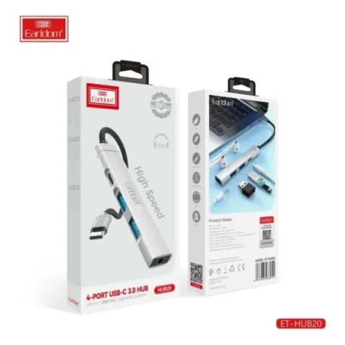 Earldom HUB20 USB-C Hub with 4 USB 3.0 Ports