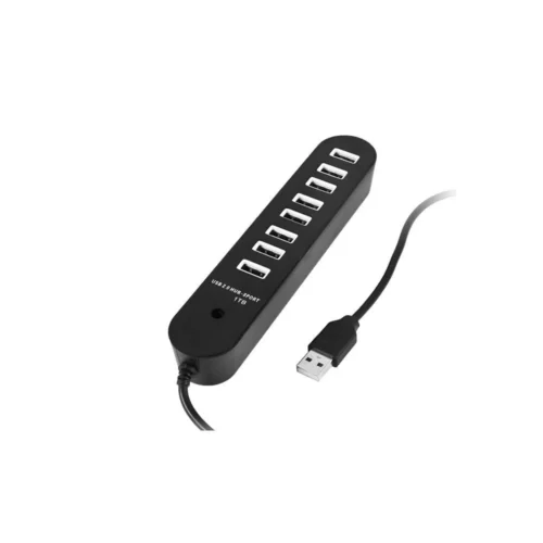 Skytech 8 Port USB 2.0 Data HUB High Speed Splitter Extender Built-In USB Cable