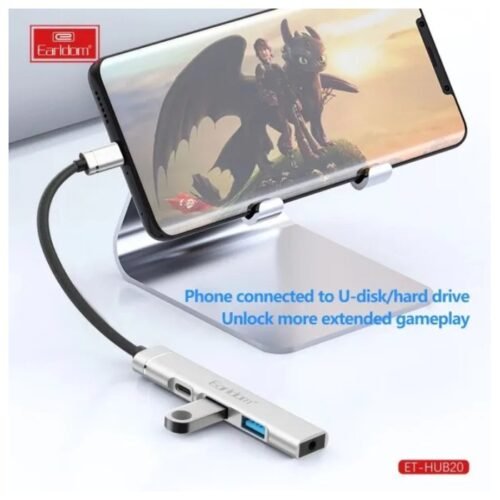 Earldom HUB20 USB-C Hub with 4 USB 3.0 Ports