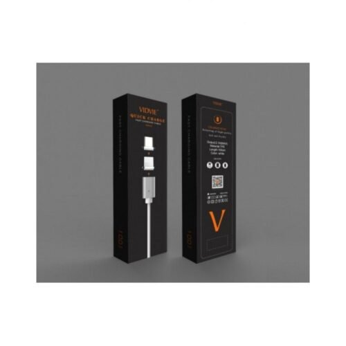 VIDVIE CB420 DUAL USB CABLE / White / Magnetic Heads / Data Transfer