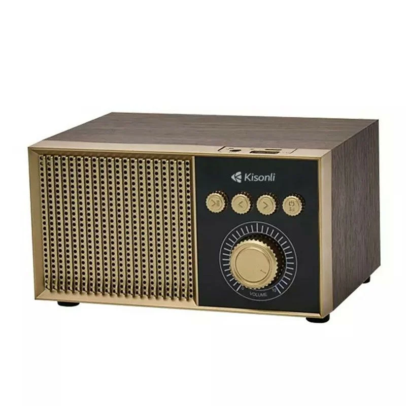 Kisonli G10 Wooden Retro Classic Outdoor Wireless BT Speaker