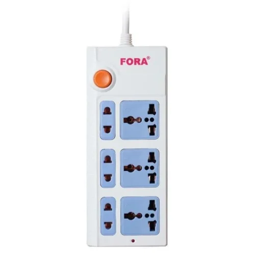 FORA 561 6PORT WITH 1 KEY  10A – 220V – 2200W Power Strip 3M