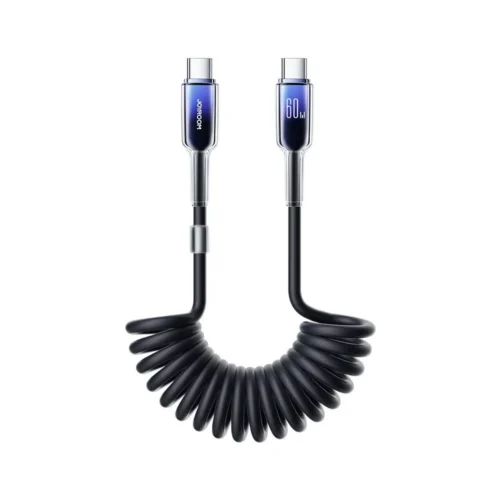 Joyroom S-A43 60W PD Coiled Type-C to Type-C Cable 1.5m Fast Charging Cable with Durable and Flexible Design
