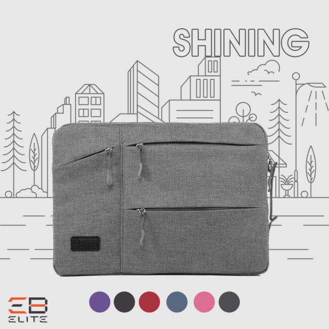 Elite 13.3 inch Laptop Case Protective Sleeve Light Grey