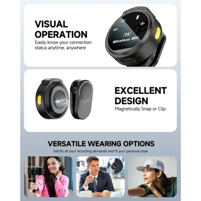 Utopia S3 Wireless Magnetic Microphone - Ideal for Mobile Singing‏