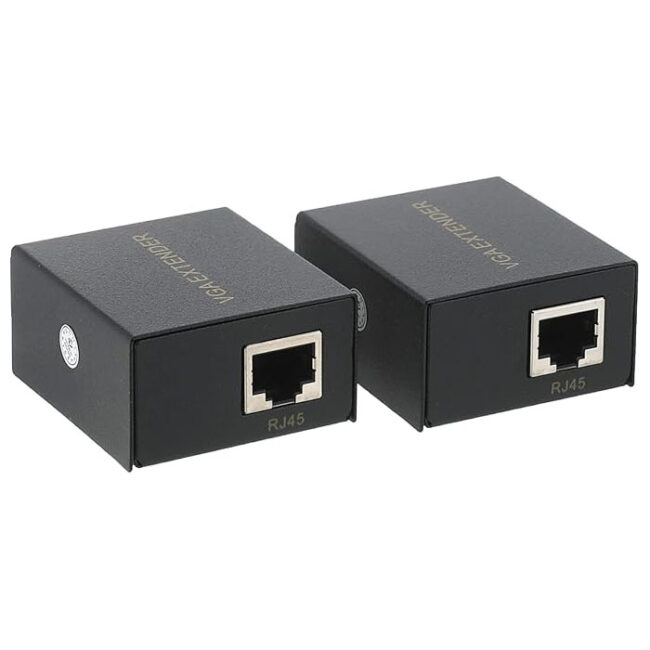 Skytech VGA Signal 60M Extender Adapter over Single RJ45 Cat5e Cat6 Network Cable 1 Transmitter + 1 Receiver