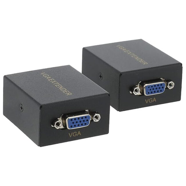 Skytech VGA Signal 60M Extender Adapter over Single RJ45 Cat5e Cat6 Network Cable 1 Transmitter + 1 Receiver