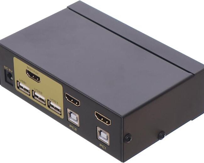 Fjgear Fj-201HUA Two Port USB2.0 HDMI KVM Switch And Practical For Multi Device