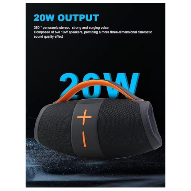 Kisonli K13 Portable Bluetooth Speaker – 20W Stereo Sound (2×10W)