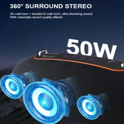 Kisonli K8 50W Deep Bass Speaker Big Size subwoofer