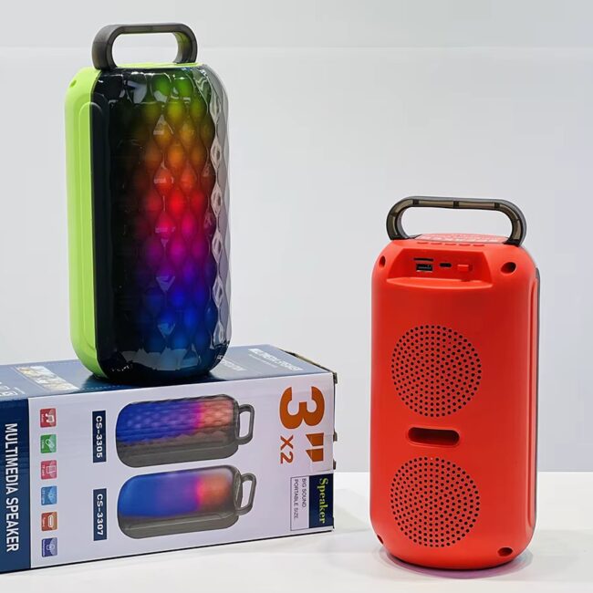 Dual 3 Inch CS-3305 Outdoor Portable Stereo Speaker - Hi-Fi Soundbar