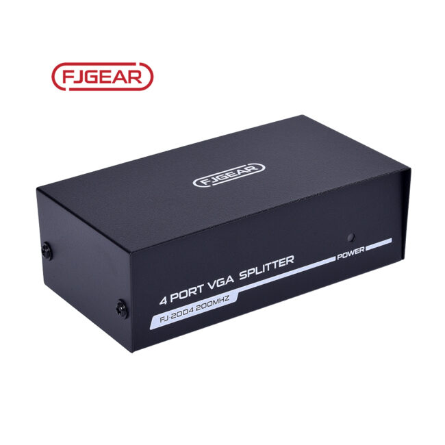 Fjgear Vga Splitter Switch FJ-2004  4 Port 1 in 4 Out 200mhz High Definition Technology 1600*1280 HD