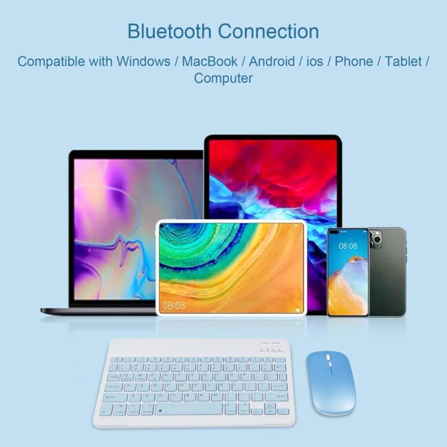 R8 1932 Ultra-Slim Bluetooth Combo Rechargeable Keyboard And Mouse