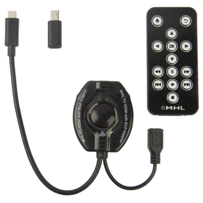 MHL 2 in 1 (Micro 5 Pin + Micro 11 Pin) MHL to HDMI with RCP Adapter