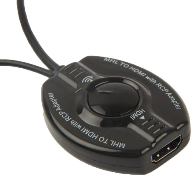 MHL 2 in 1 (Micro 5 Pin + Micro 11 Pin) MHL to HDMI with RCP Adapter