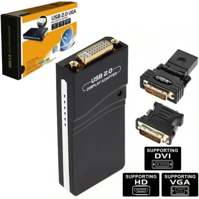 USB 2.0 to VGA DVI HDMI Multi-Display Adapter up to 1920 x 1080