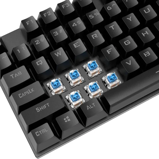K80 Tri-Mode BT / Wireless / Wired  Mechanical Gaming Keyboard    Blue Switches   Blue Backlight  Black