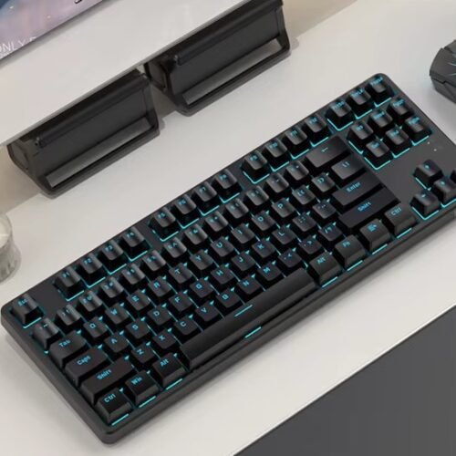K80 Tri-Mode BT / Wireless / Wired  Mechanical Gaming Keyboard    Blue Switches   Blue Backlight  Black