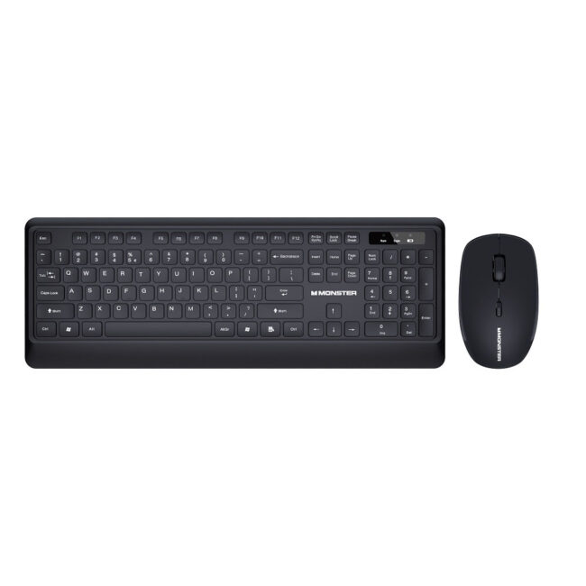Monster Airmars KM3 Pro Wireless Keyboard And Mouse Combo With Palm Rest