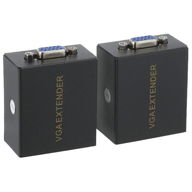 Skytech VGA Signal 60M Extender Adapter over Single RJ45 Cat5e Cat6 Network Cable 1 Transmitter + 1 Receiver
