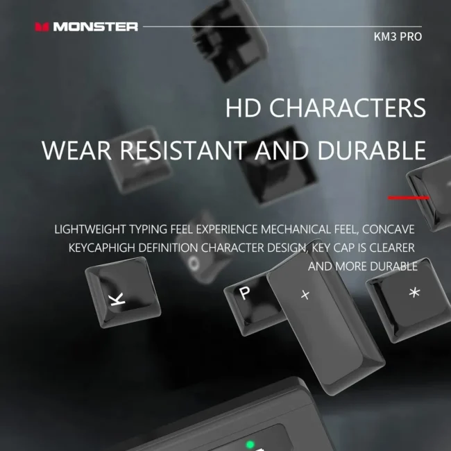 Monster Airmars KM3 Pro Wireless Keyboard And Mouse Combo With Palm Rest