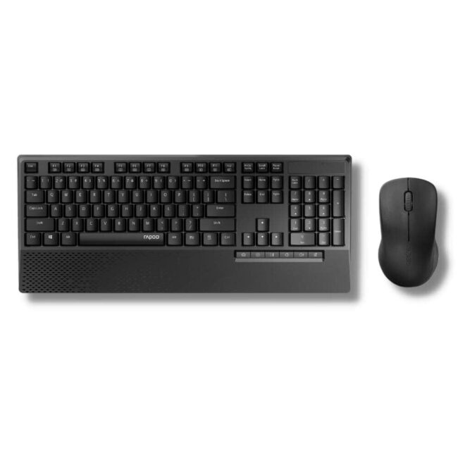 Rapoo x1960 Wireless Spill-Resistant Keyboard & Mouse Combo w/Palm Rest