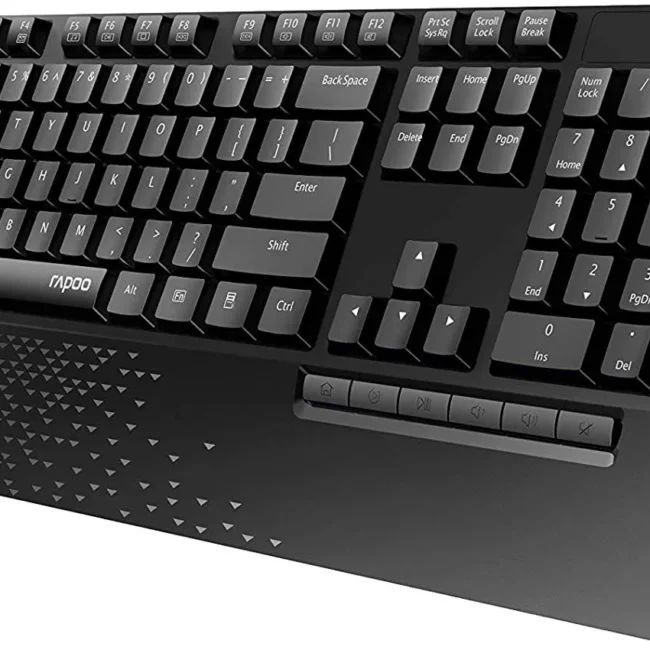 Rapoo x1960 Wireless Spill-Resistant Keyboard & Mouse Combo w/Palm Rest