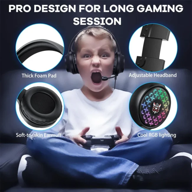 Onikuma X7 PRO Gaming Headset RGB Wired Black