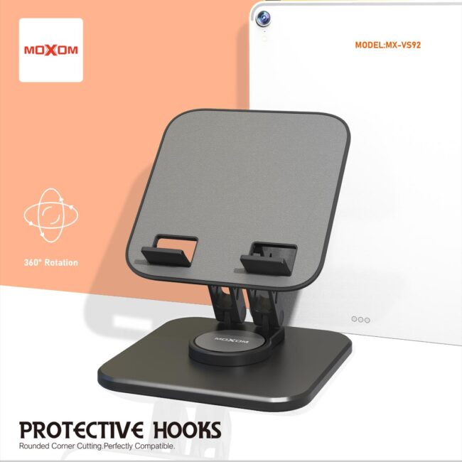 Moxom MX-VS92 Desk Stand for Cell Phones and Tablets - Black