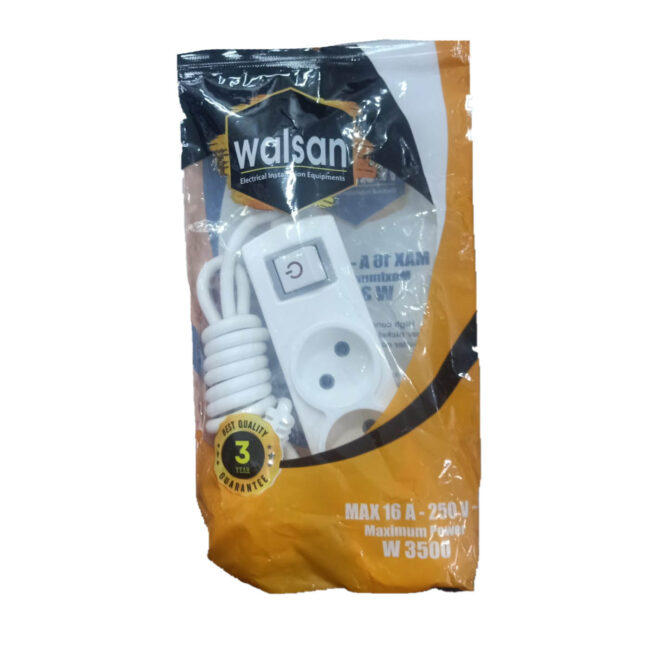 Walsan power strip With On Off Key And 3 Output 250 V, 16A 3500W