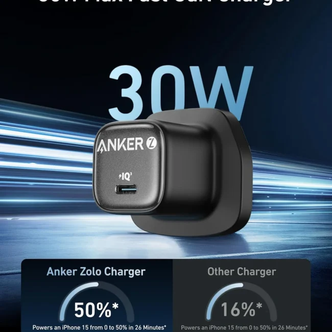 Anker Zolo A2698L11 PD 3.0 Charger, 30W, Black