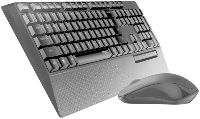 ⁦Rapoo x1960 Wireless Spill-Resistant Keyboard & Mouse Combo w/Palm Rest⁩ - الصورة ⁦8⁩