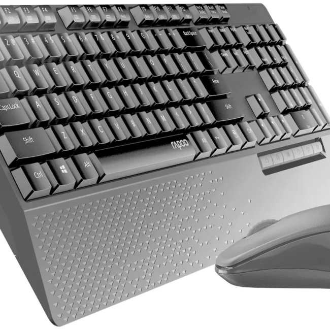 Rapoo x1960 Wireless Spill-Resistant Keyboard & Mouse Combo w/Palm Rest