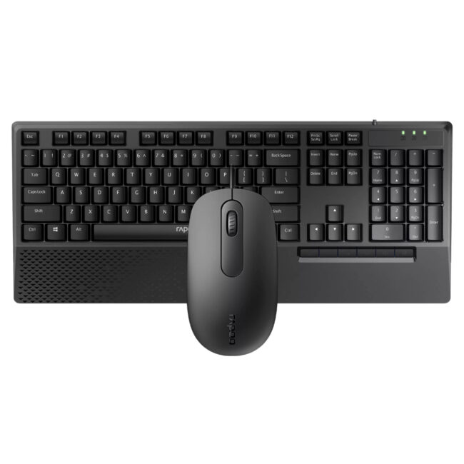 Rapoo x1960 Wireless Spill-Resistant Keyboard & Mouse Combo w/Palm Rest