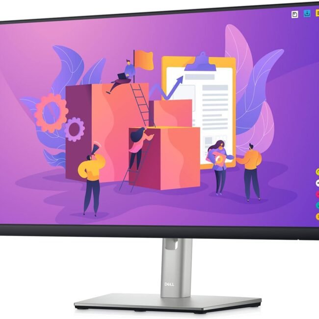 Dell P2422H – 23.8″ (60.5 cm) Full HD (1920×1080) IPS Monitor with Ultrathin Bezel, USB Hub.