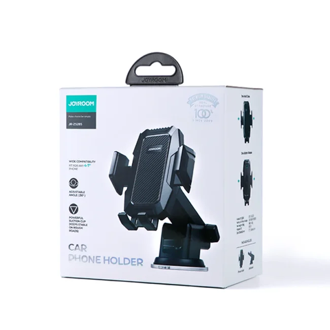 Joyroom JR-ZS285 Mechanical Car Mount – Strong Suction + One-Hand Lock & 360° Rotation