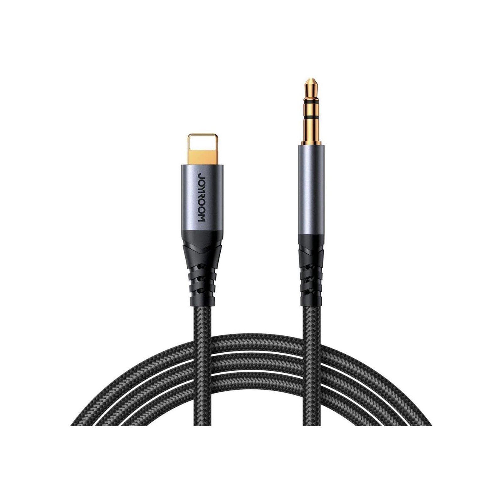 Joyroom SY-A06 Lightning to AUX 3.5mm Audio Cable – 1.2m Audio-Transfer Series (Black)