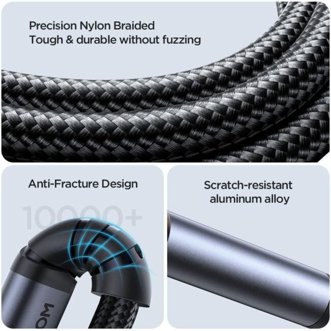 Joyroom SY-A06 Lightning to AUX 3.5mm Audio Cable – 1.2m Audio-Transfer Series (Black)