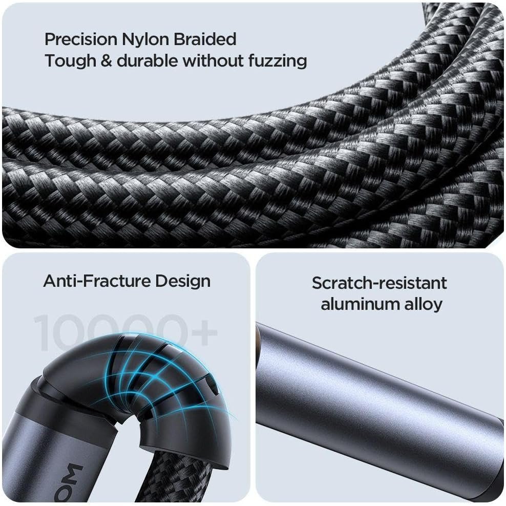 Joyroom SY-A06 Lightning to AUX 3.5mm Audio Cable – 1.2m Audio-Transfer Series (Black) - الصورة 3