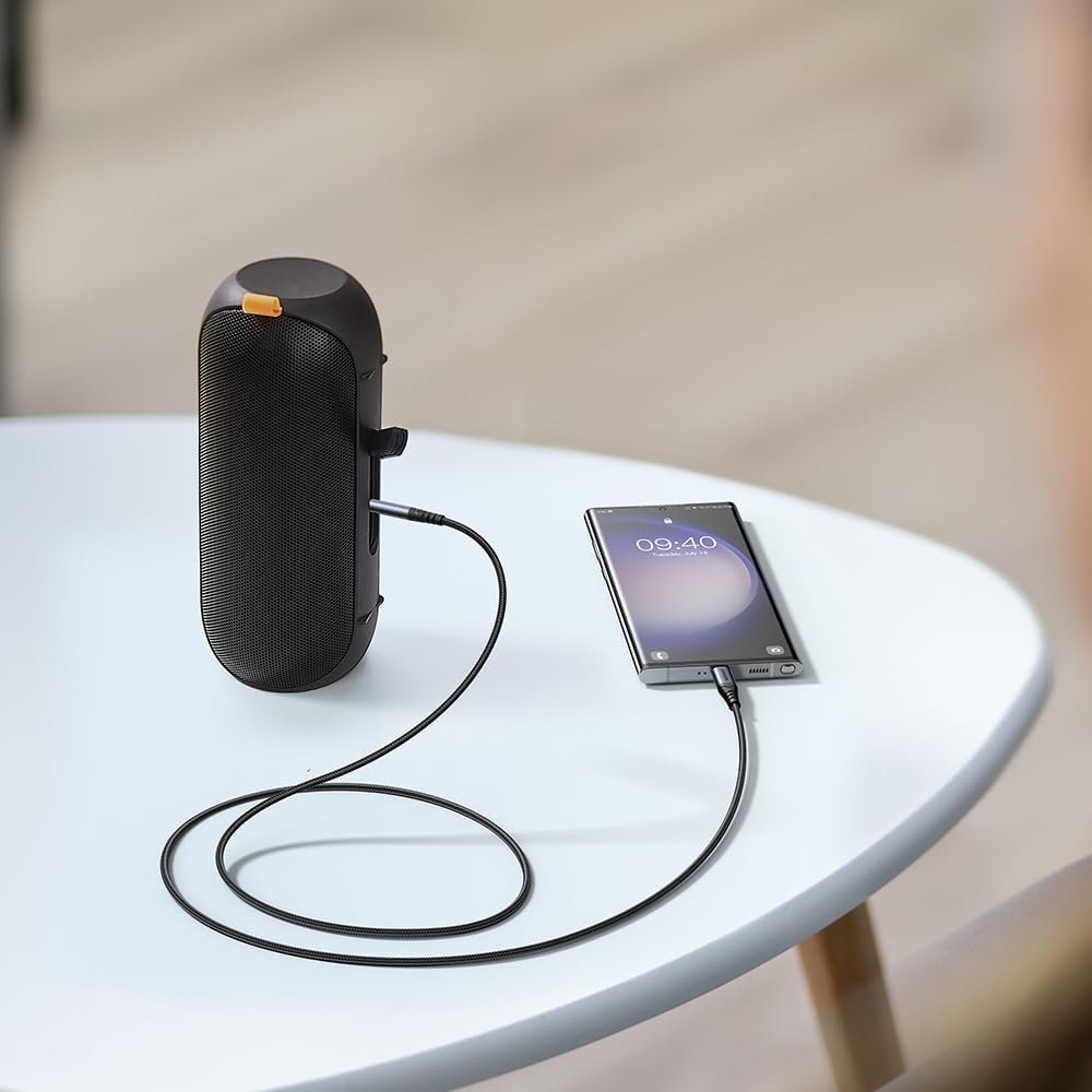 JoyRoom SY-A07 Type-C to 3.5mm AUX Audio Cable – 1.2m Premium Audio-Transfer Series - الصورة 5