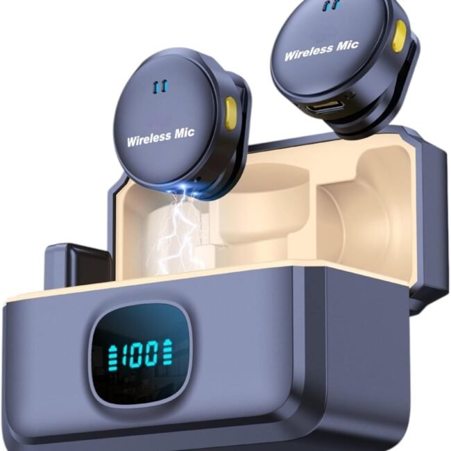 Wireless Lavalier Q8/M2 – Magnetic Clip-On 15 m Mic for Vlog, Streaming & Interviews