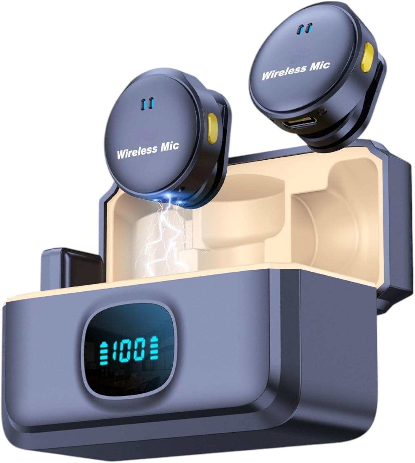 Wireless Lavalier Q8/M2 – Magnetic Clip-On 15 m Mic for Vlog, Streaming & Interviews