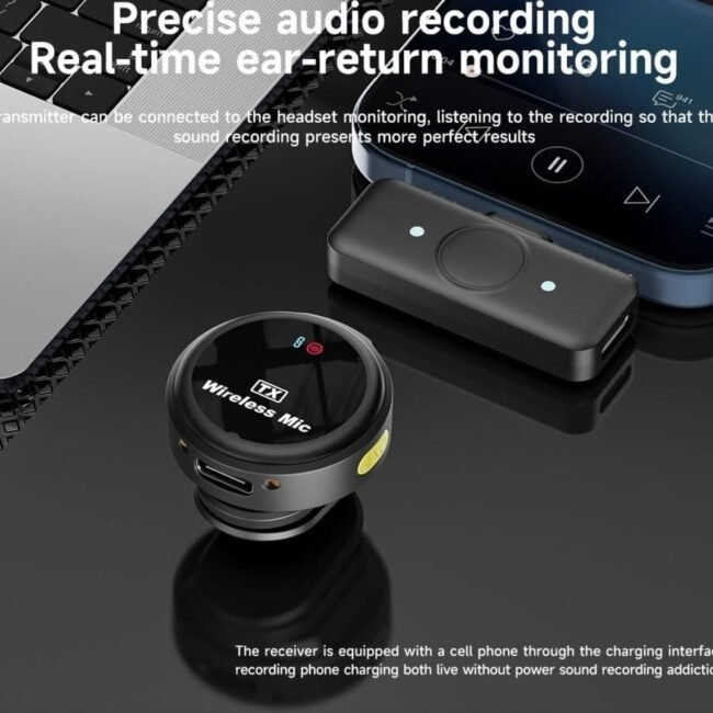 M9 Professional Wireless Mic – Magnetic Lavalier with ANC + ENC Noise Cancellation