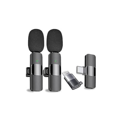 K9 Dual Wireless Microphone – Plug & Play Omnidirectional Mic for Interviews & Live Streaming