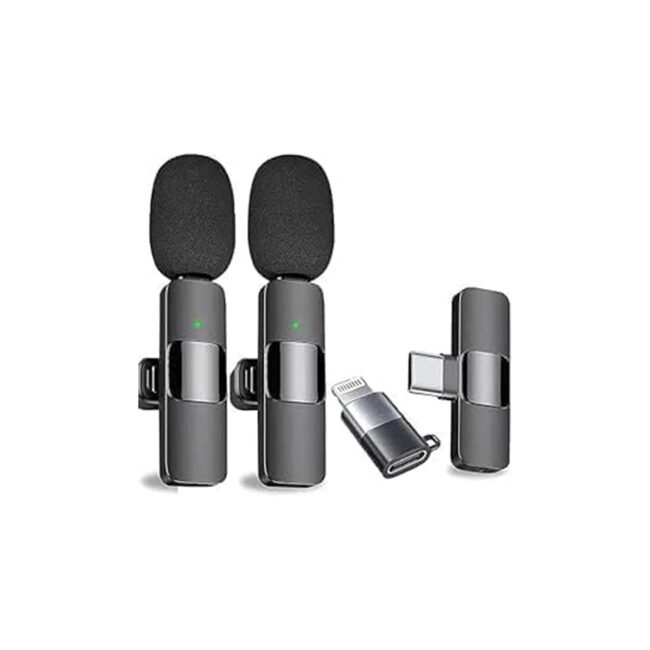K9 Dual Wireless Microphone – Plug & Play Omnidirectional Mic for Interviews & Live Streaming