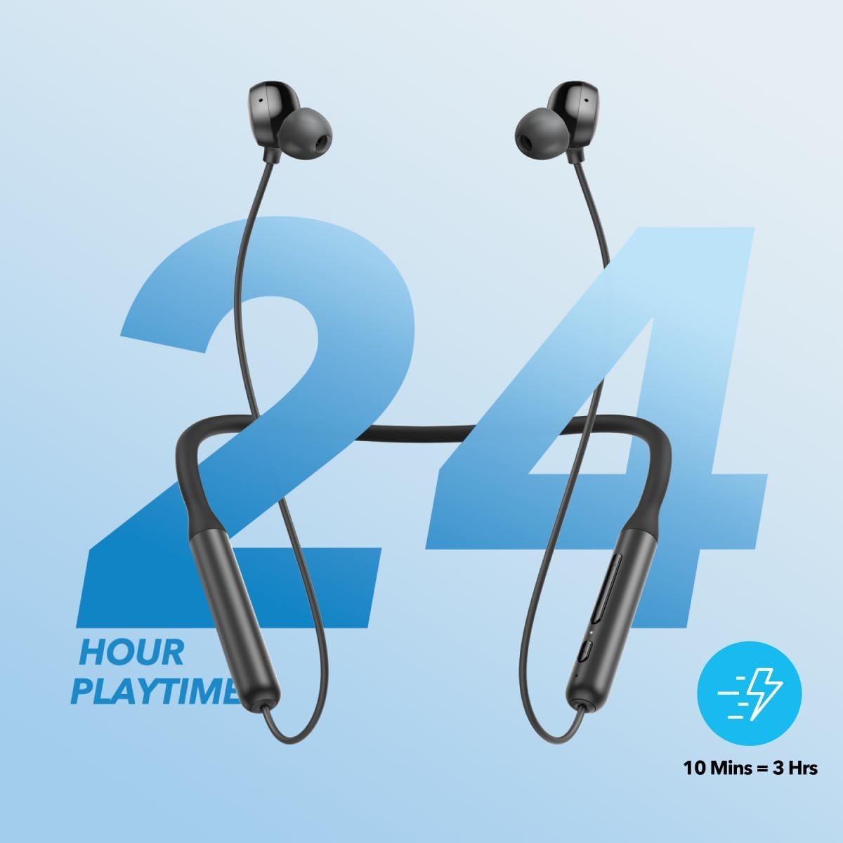 Anker Soundcore Life U2i – Premium Neckband Wireless Earphones (Black) - الصورة 2
